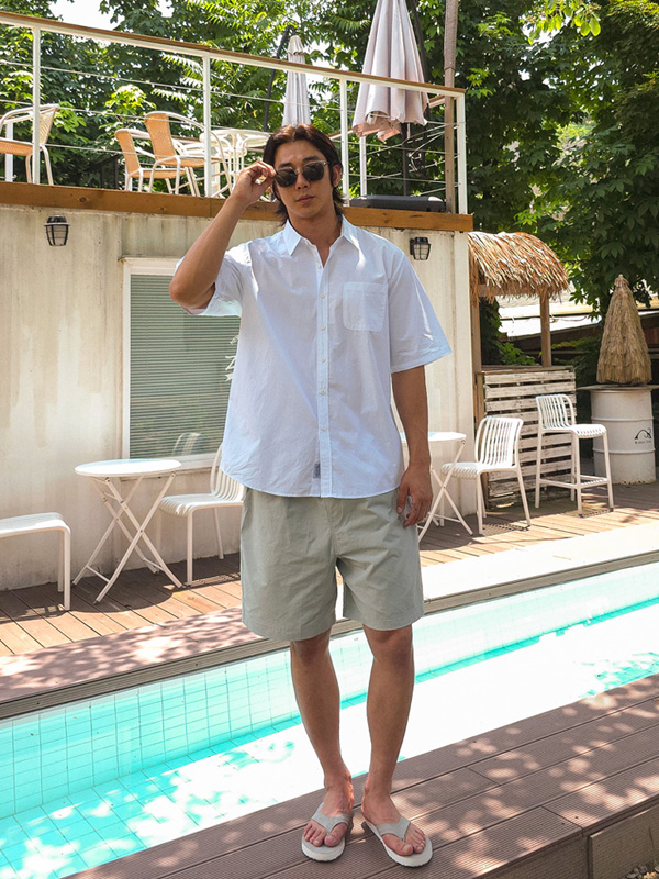 (L-6XL)<BR>모카렌 半袖シャツ