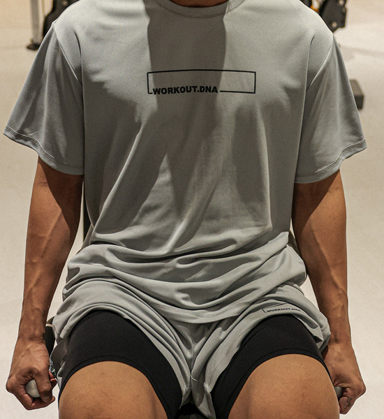 (M-6XL)<BR>샤르노이 冷却用半袖Tee+이프란 冷却 레깅스밴딩반바지<br><font color="#072c81"><B>[ W.DNA ]</B></font>