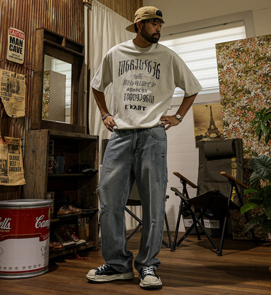 (28-40)<br>티라파타 セミワイドフィット デニムパンツ 8952