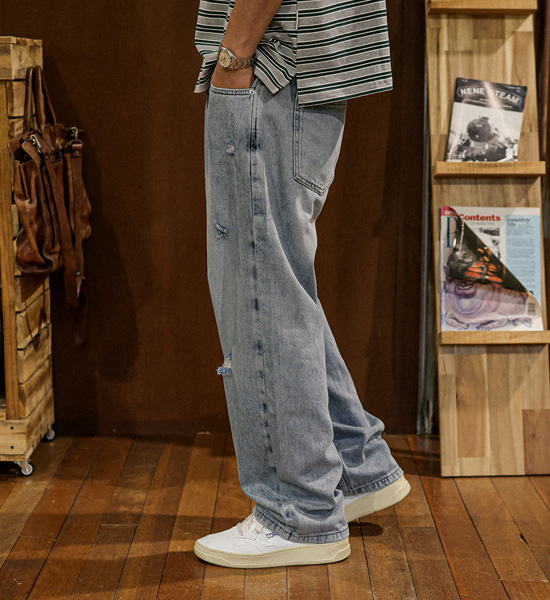 (28-40)<br>티라파타 セミワイドフィット デニムパンツ 8952