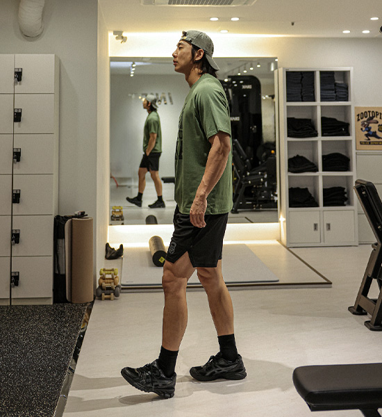 (L-6XL)<br>하일러스 モーダル 헬스반팔티 T040