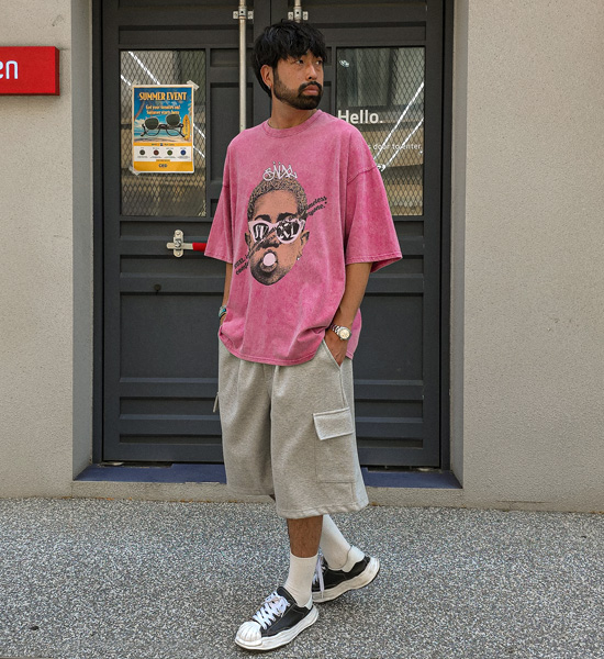 (XL-6XL)<BR>로차노 顔料 半そでティー T315