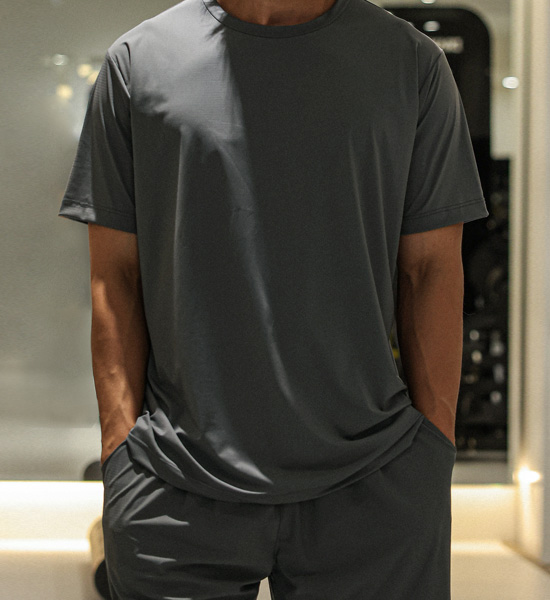 (L-6XL)<BR>알파샤 冷却 半そでティー<br><font color="#072c81"><B>[ W.DNA ]</B></font><br><font color="#098a09"><B>長さを選択 (基本的な,ロング+4cm)</B></font>