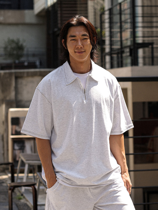 (2XL-5XL)<br>오이티 카라반팔티+마르틴키 バンディング半ズボン