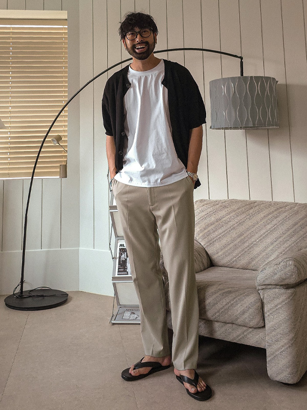 (M-6XL)<br>부카밀 標準フィット バンディングスラックス 163