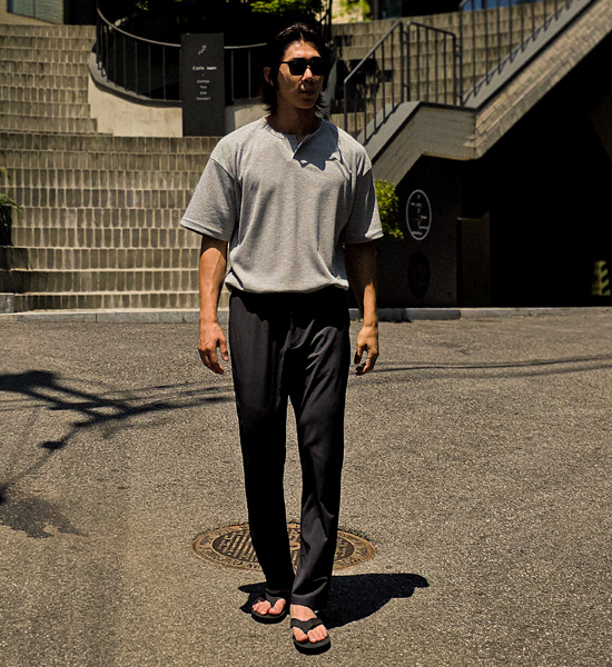 (L-4XL)<br>보니아토 ヘンリーネック 半そでティー