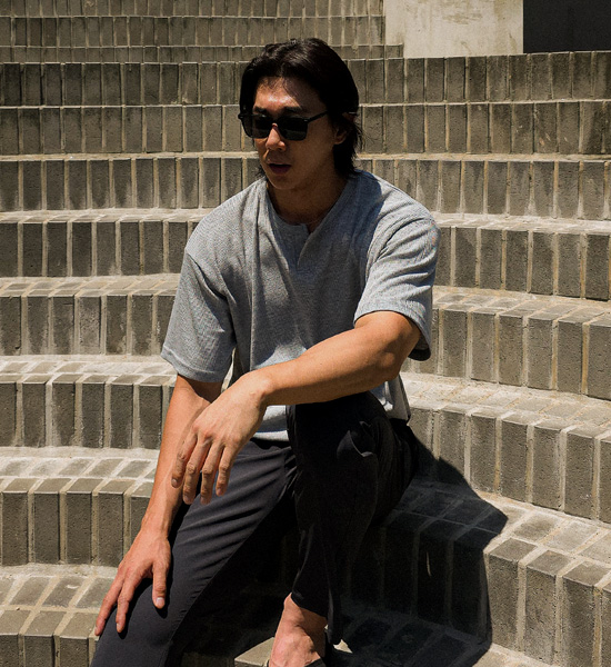 (L-4XL)<br>보니아토 ヘンリーネック 半そでティー