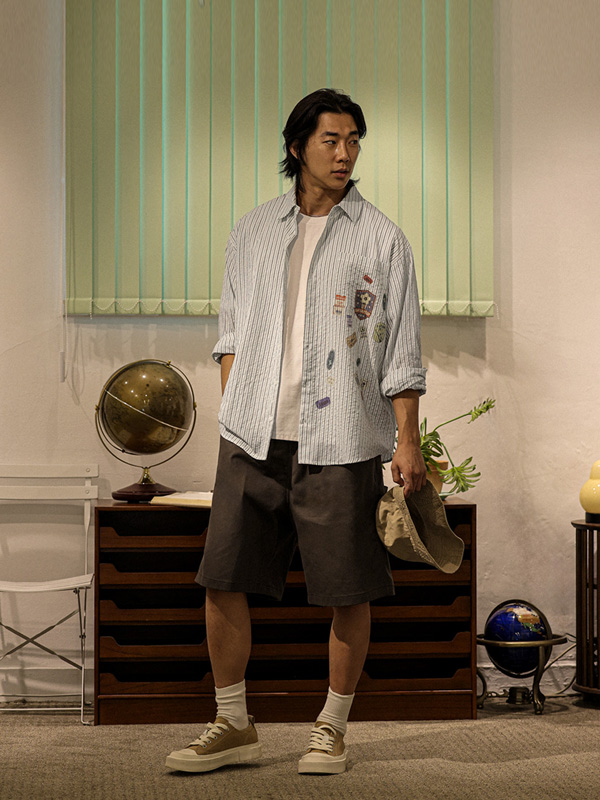 가타론 ストライプシャツ