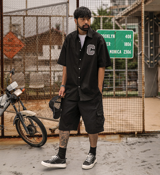 (L-5XL)<br>바그랏 リネン カーゴバンディングショートパンツ