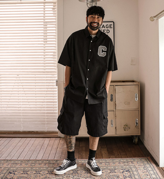 (L-5XL)<br>바그랏 リネン カーゴバンディングショートパンツ