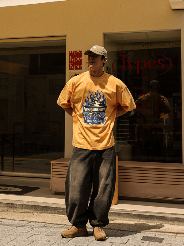 (XL-4XL)<br>후아리나 顔料 半そでティー