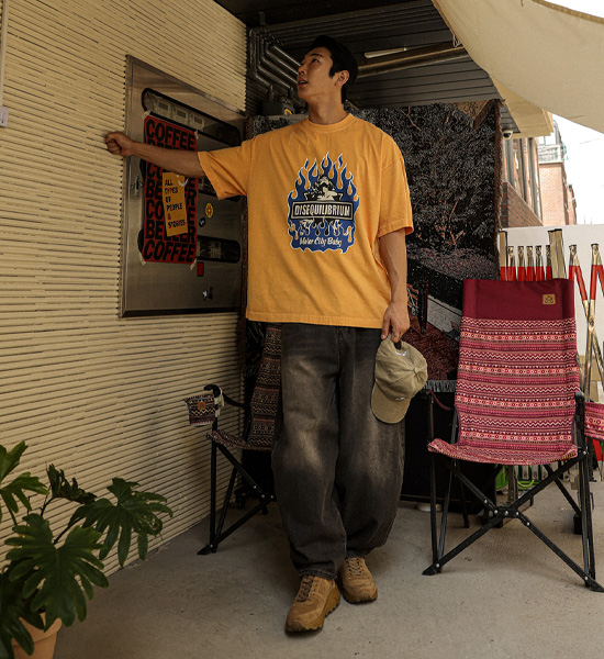 (XL-4XL)<br>후아리나 顔料 半そでティー