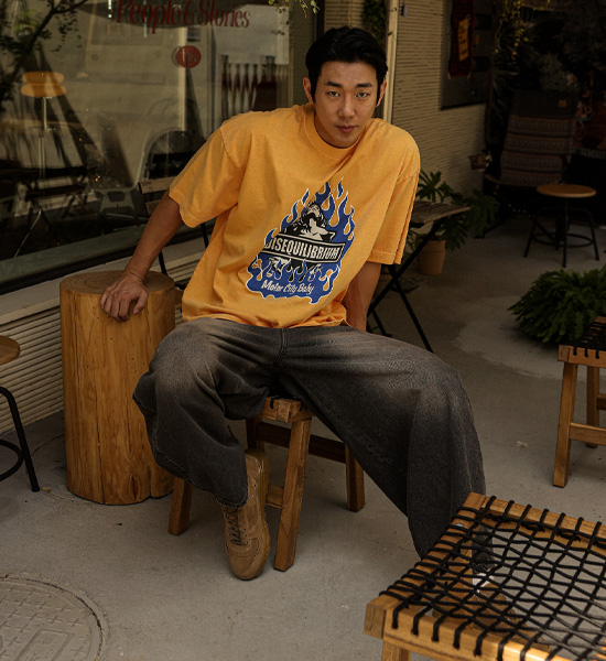 (XL-4XL)<br>후아리나 顔料 半そでティー