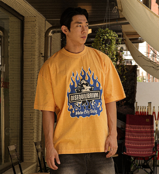 (XL-4XL)<br>후아리나 顔料 半そでティー