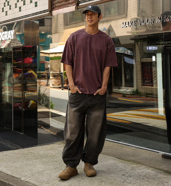 (XL-4XL)<br>라차리타 顔料 半そでティー