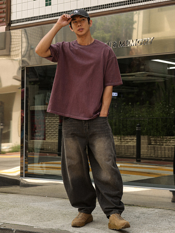 (XL-4XL)<br>라차리타 顔料 半そでティー