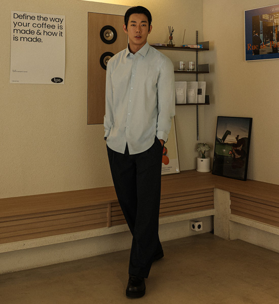 (L-4XL)<BR>그리디스 ドレスシャツ