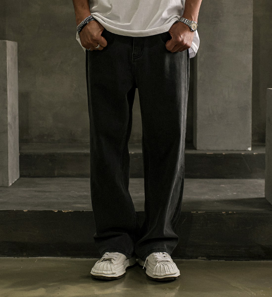 (L-6XL)<br>크리코바 워싱데님팬츠(標準フィット/ワイドフィット)