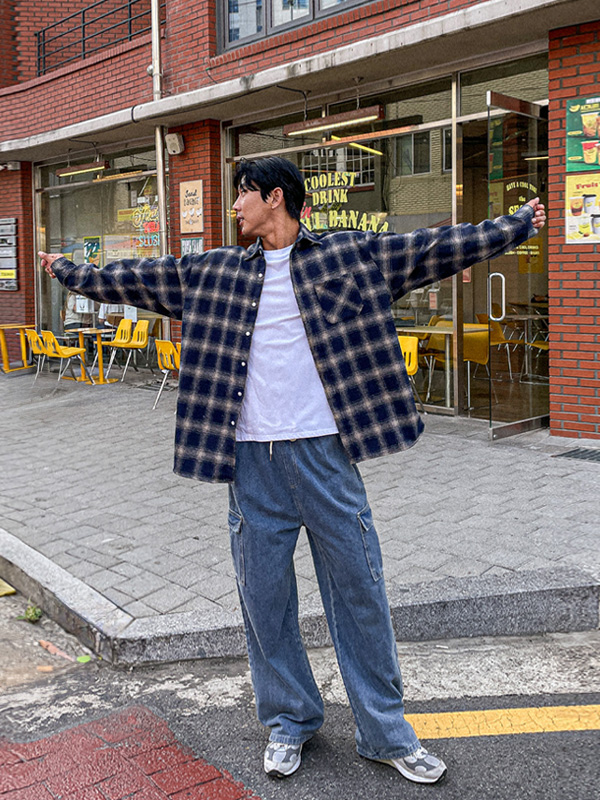 (XL-6XL)<BR>브리나티 チェック柄のシャツ