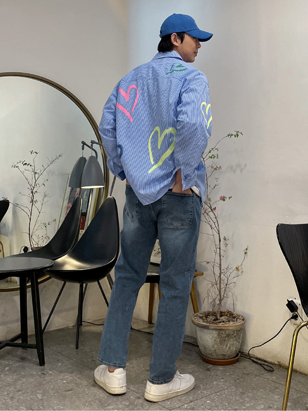 <br><font color="#fd0303">[365SALE]</font><br><font color="#2046a7">★교환/반품불가★</font><BR>하트타임 シャツ