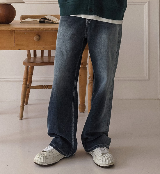 파포라스 セミワイドフィット デニムパンツ 654