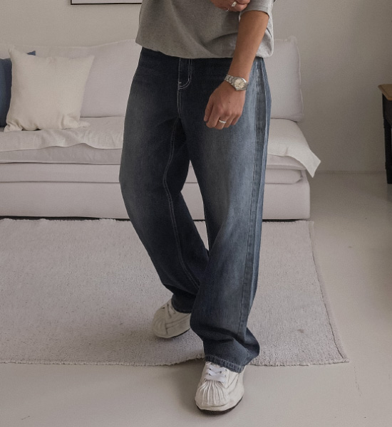 파포라스 セミワイドフィット デニムパンツ 654