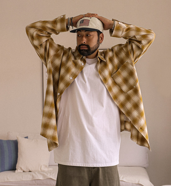 (XL-6XL)<BR>아라우 チェック柄のシャツ 2886