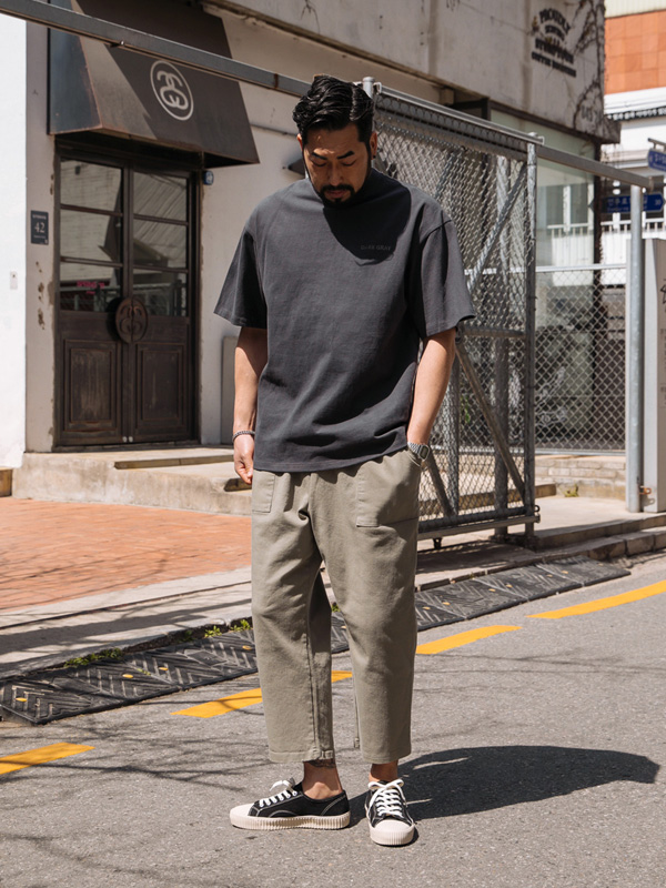 (L~5XL)<br>컬러명 刺繍 半そでティー