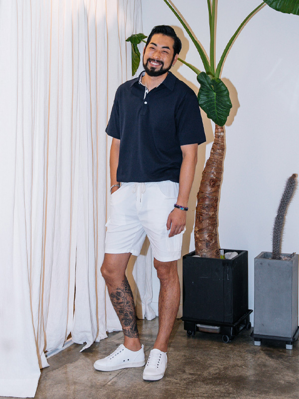 (L~5XL)<br>허배너스 半袖襟Tシャツ