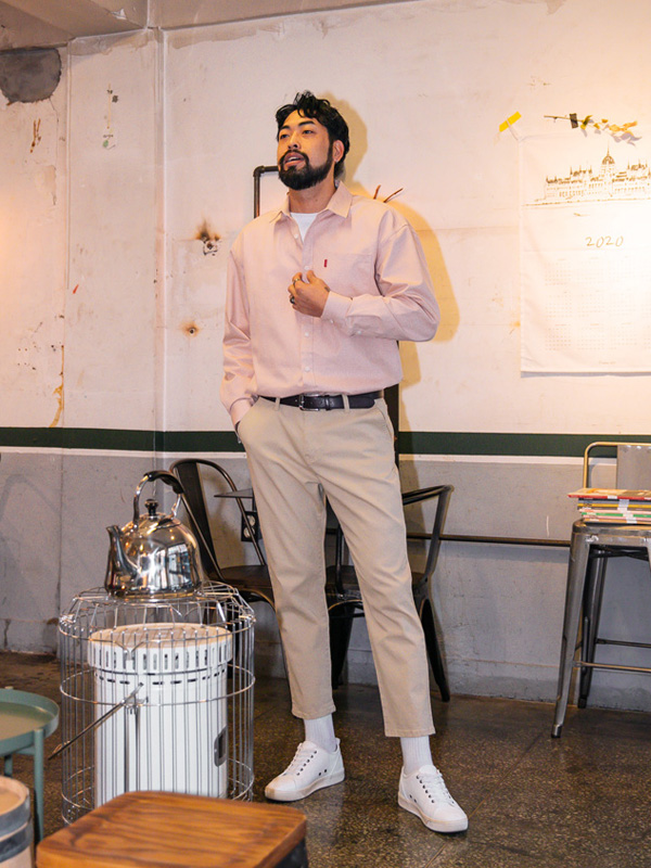 (M~5XL)<br>모두 행복하세요~ 柄のないシャツ