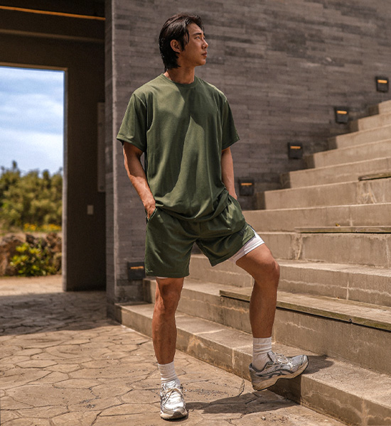 (M-6XL)<br>폼페이 メッシュ半袖Tシャツ<br><font color="#072c81"><B>[ W.DNA ]</B></font>