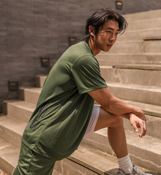 (M-6XL)<br>폼페이 メッシュ半袖Tシャツ<br><font color="#072c81"><B>[ W.DNA ]</B></font>