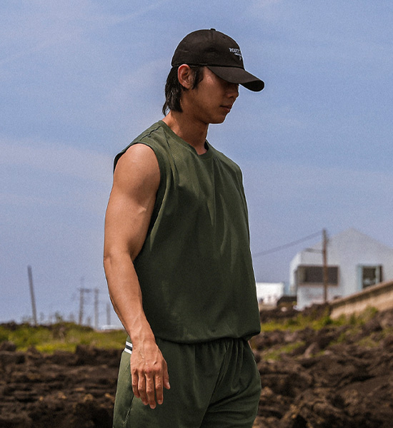 (M-6XL)<br>키트 레터링 메쉬나시<br><font color="#072c81"><B>[ W.DNA ]</B></font>