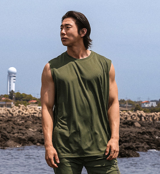 (M-6XL)<br>키트 레터링 메쉬나시<br><font color="#072c81"><B>[ W.DNA ]</B></font>