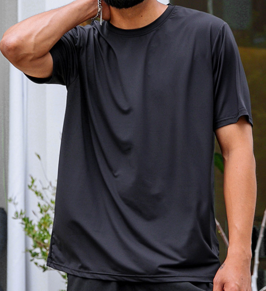 (M-6XL)<br>クールな 촉감 機能性 半そでティー<br><font color="#224f20"><B>*長さを選択 (基本的な,ロング+6cm)</B></font>