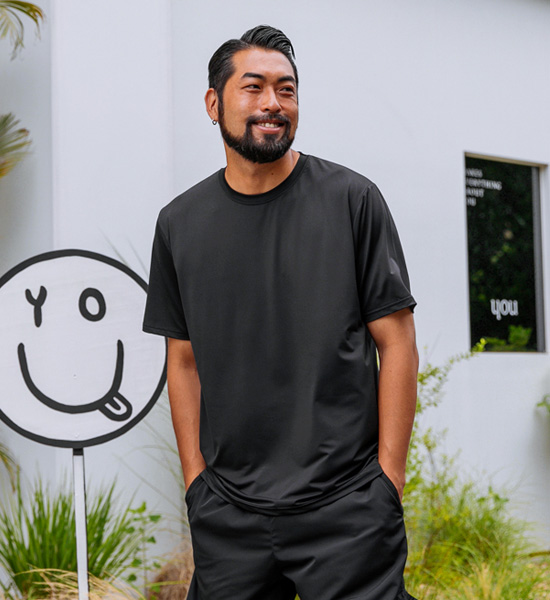 (M-6XL)<br>クールな 촉감 機能性 半そでティー<br><font color="#224f20"><B>*長さを選択 (基本的な,ロング+6cm)</B></font>