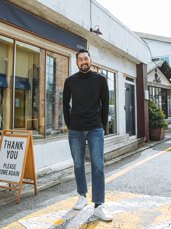 (L-5XL)<br>모던보이 반폴라티