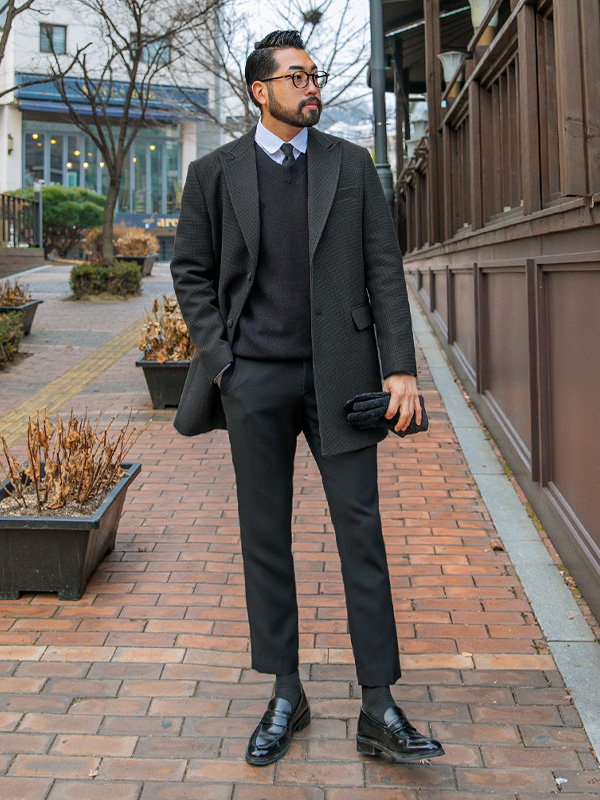 (L-5XL)<BR>포딘 ツーボタン コート