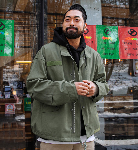 (XL~6XL)<BR>틴더 ショート·フィールド·ジャケット