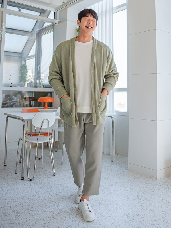 (XL-5XL)<BR>피케티 カーディガン 581