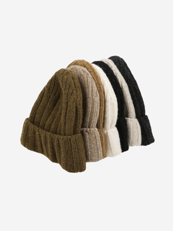 큰골지 ウール ビーニー