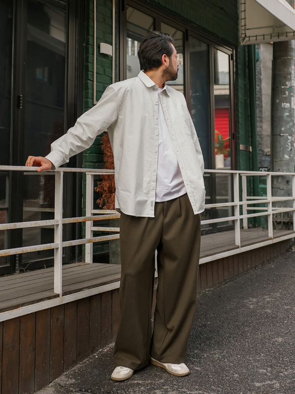 (XL-6XL)<br>타르노프 オックスフォード 柄のないシャツ<BR><B><FONT COLOR=