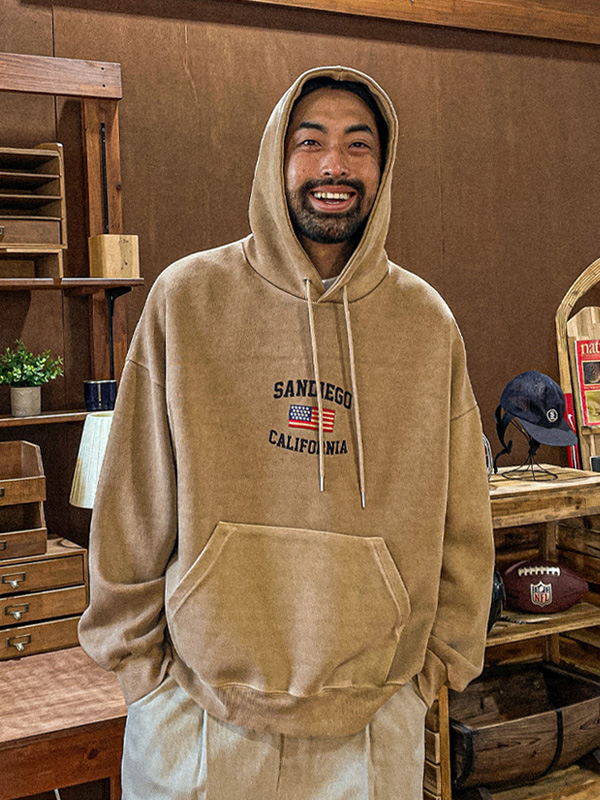 (XL-6XL)<BR>터니스버 顔料 フードティーシャツ <br><font color="#098a09"><B>長さを選択 (基本的な,ロング+6cm)</B></font>