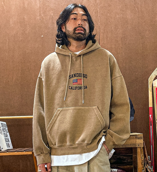 (XL-6XL)<BR>터니스버 顔料 フードティーシャツ <br><font color="#098a09"><B>長さを選択 (基本的な,ロング+6cm)</B></font>