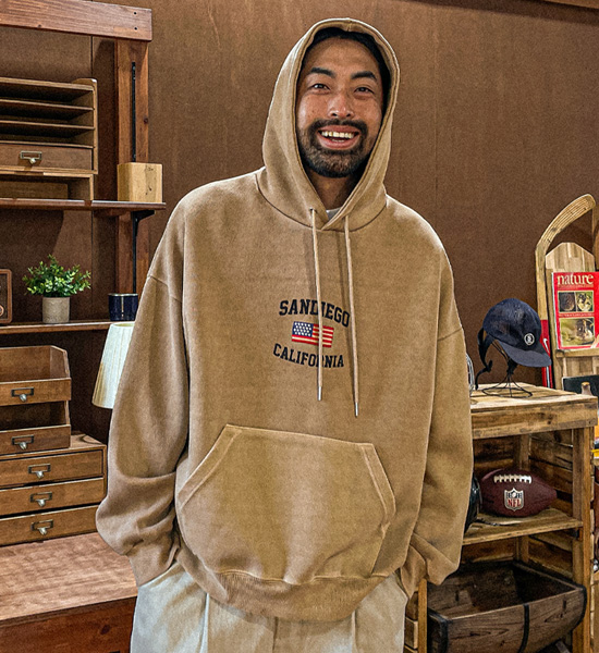 (XL-6XL)<BR>터니스버 顔料 フードティーシャツ <br><font color="#098a09"><B>長さを選択 (基本的な,ロング+6cm)</B></font>