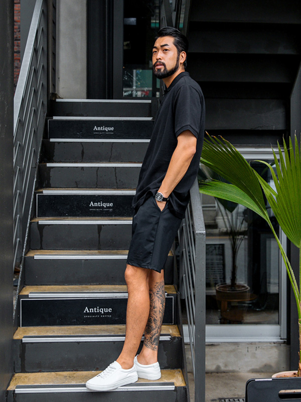 (L~6XL)<br>린제이 半袖襟Tシャツ