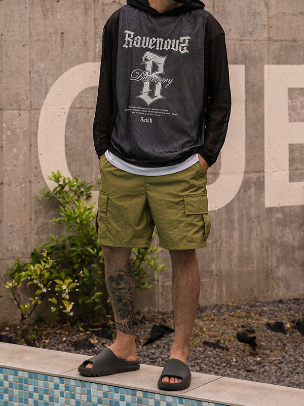 (M-4XL)<br>얀코 カーゴバンディングショートパンツ 364