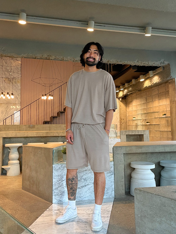 (XL-6XL)<BR>피자비 와플세트(袖なし/半そでティー+バンディング半ズボン)