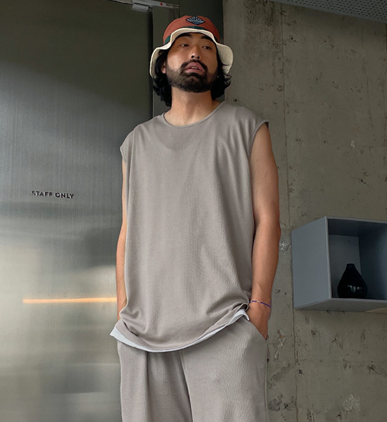 (XL-6XL)<BR>피자비 와플세트(袖なし/半そでティー+バンディング半ズボン)