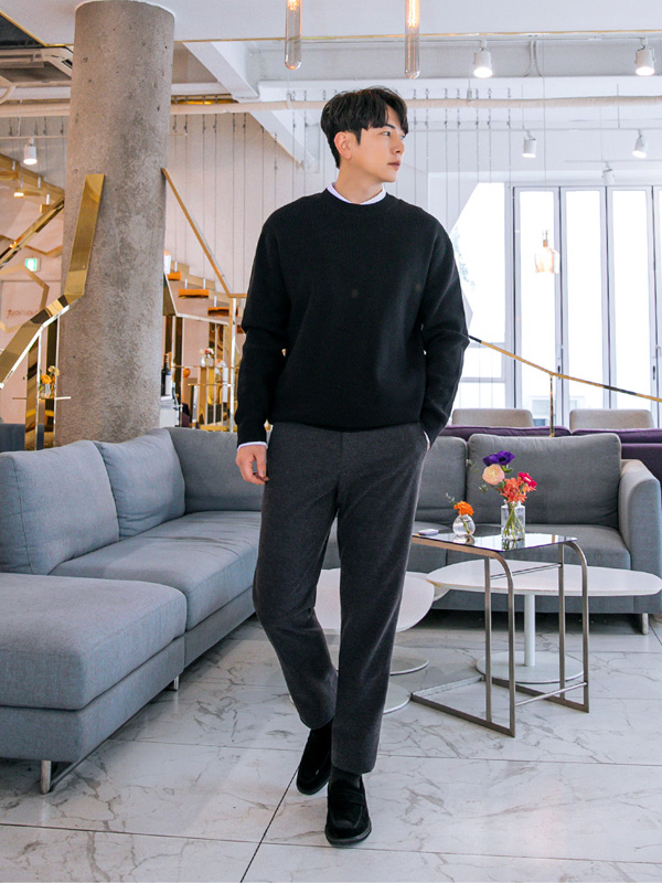 (L-5XL)<br>루어만 ラウンドニット<br><font color="#fb5ec9"><B>[1+1]</B></font>